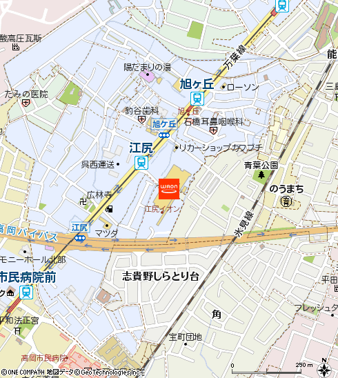 イオン高岡店付近の地図
